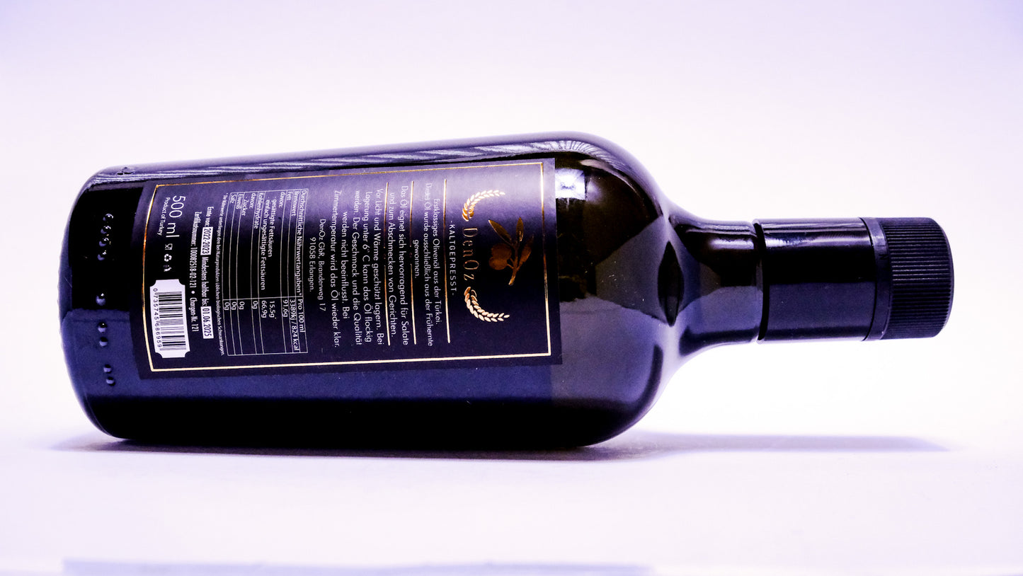 Erstklassiges Natives Olivenöl Extra aus der Türkei 0,5l Flasche zum Verschenken
